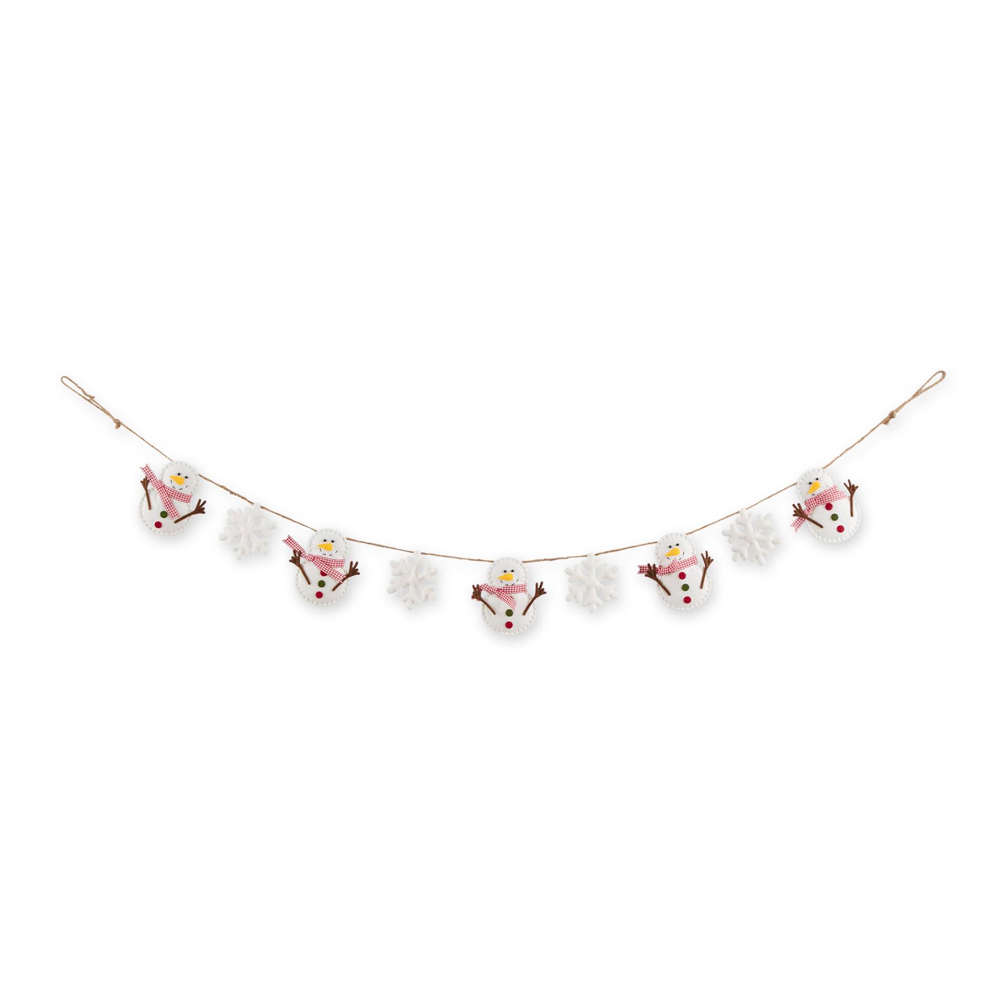 DII® 4.9ft. Snowman & Snowflake Garland